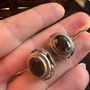 LORI BONN 925 Sterling Silver Smoky Quartz Earrings 11.7g